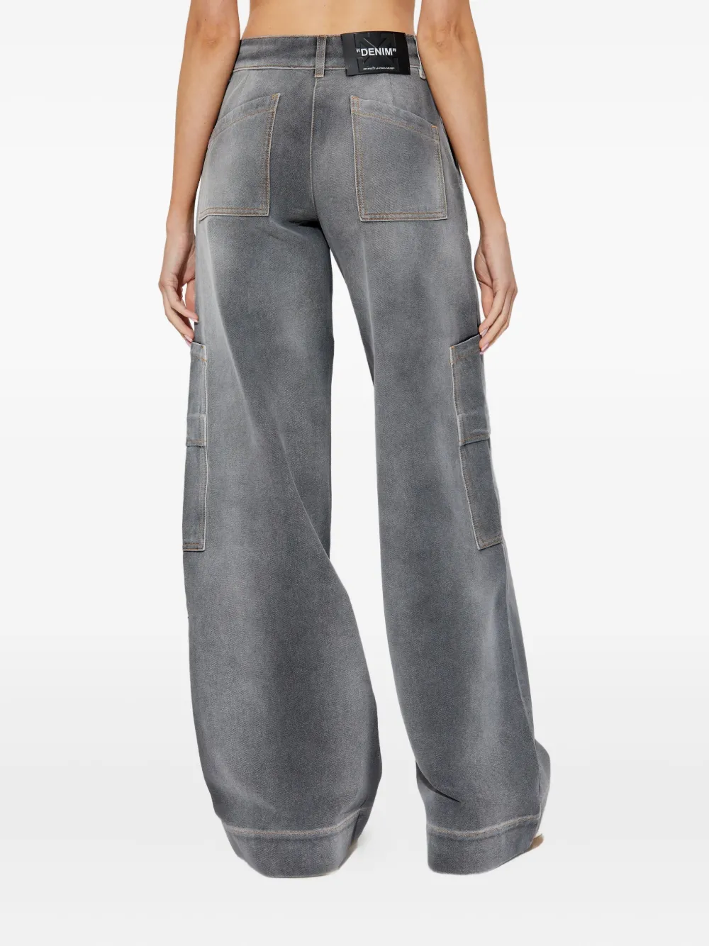Off-white Jeans With Belt Loops In Multi