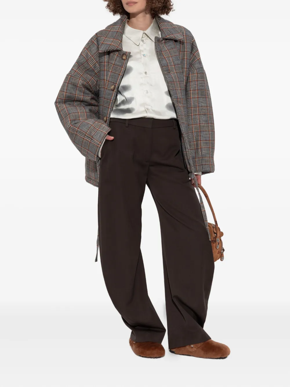 AVAVAV chaqueta a cuadros con botones | Chamarras oversize | Image 2