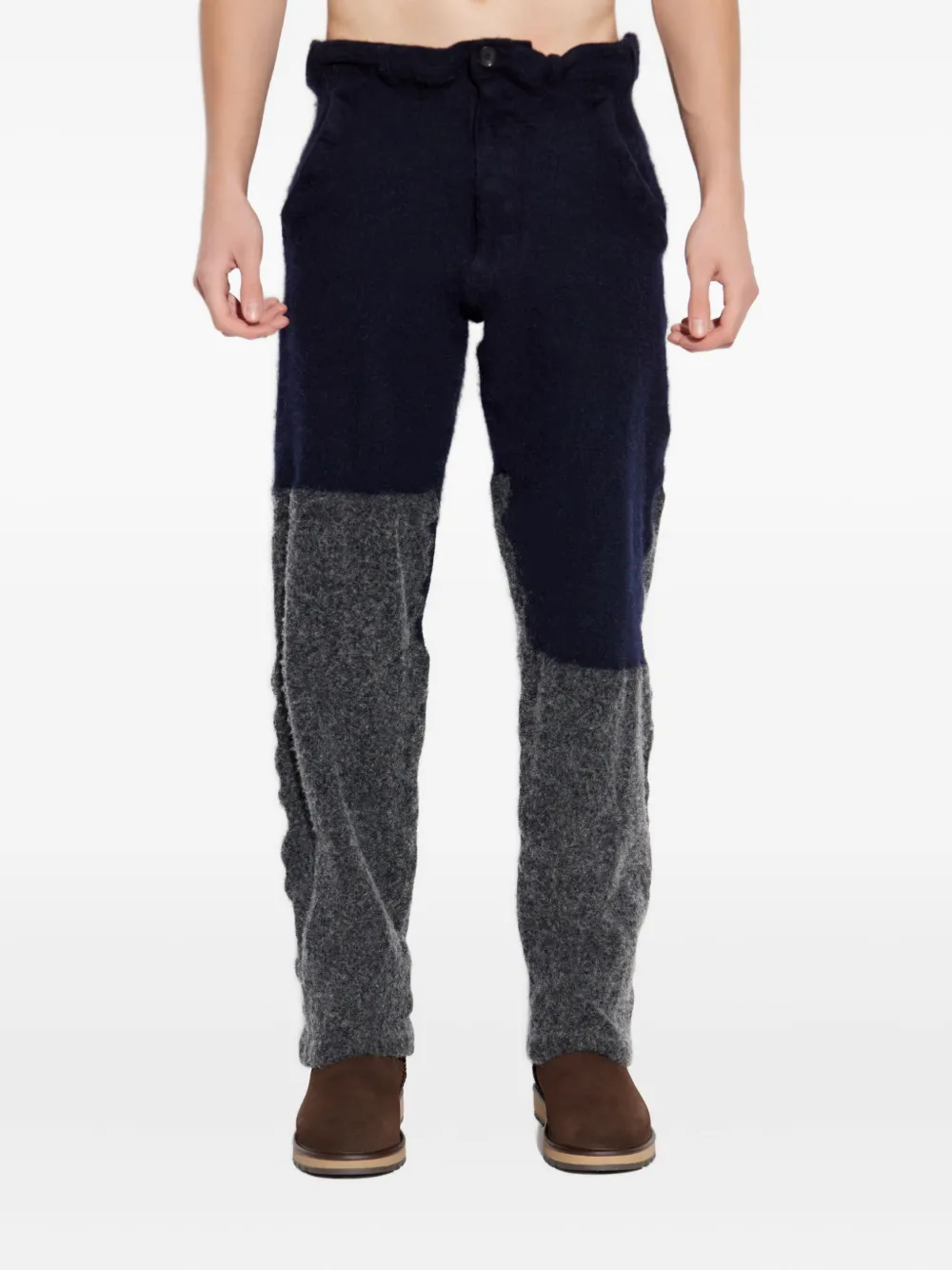 Comme Des Garçons Shirt Tweekleurige broek Blauw