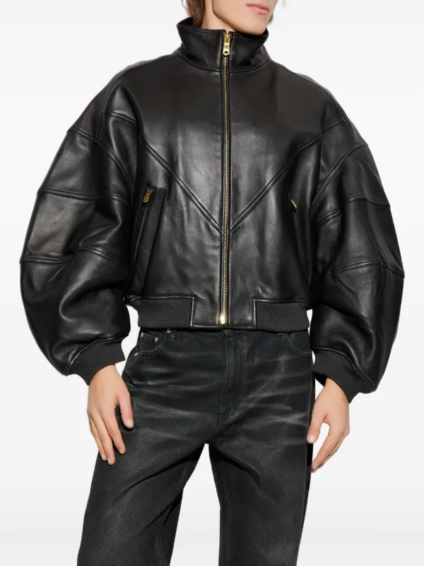 Willy Chavarria zip-fastening Lambskin Jacket | Black | FARFETCH 