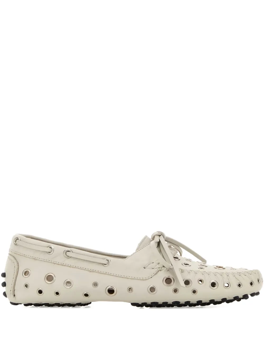 Gimaguas Eyelets Boat Shoes In White