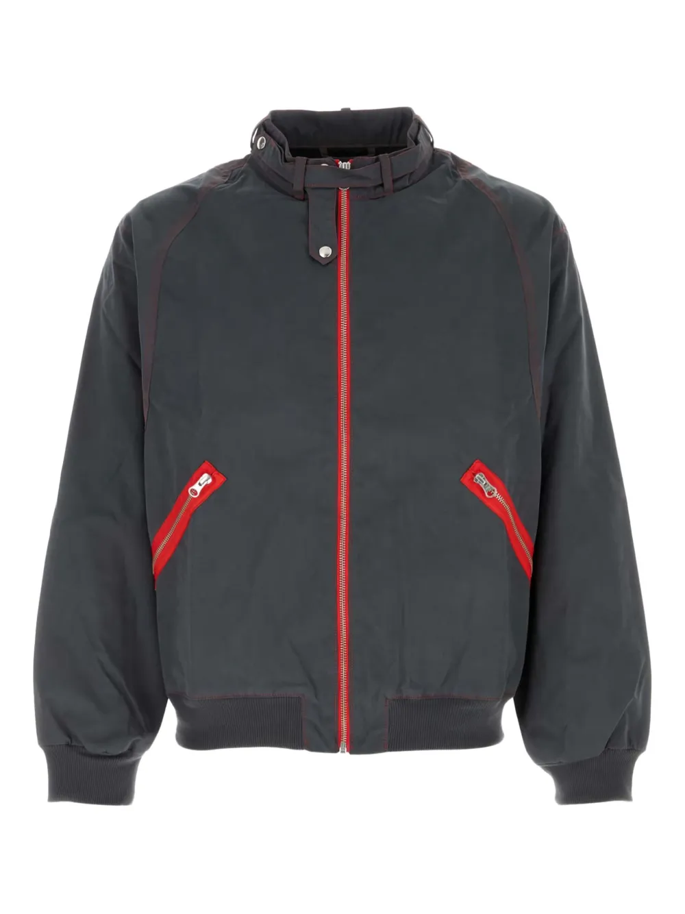 Gimaguas Ribbed Cuff Jacket Featuring Front Pockets In Green