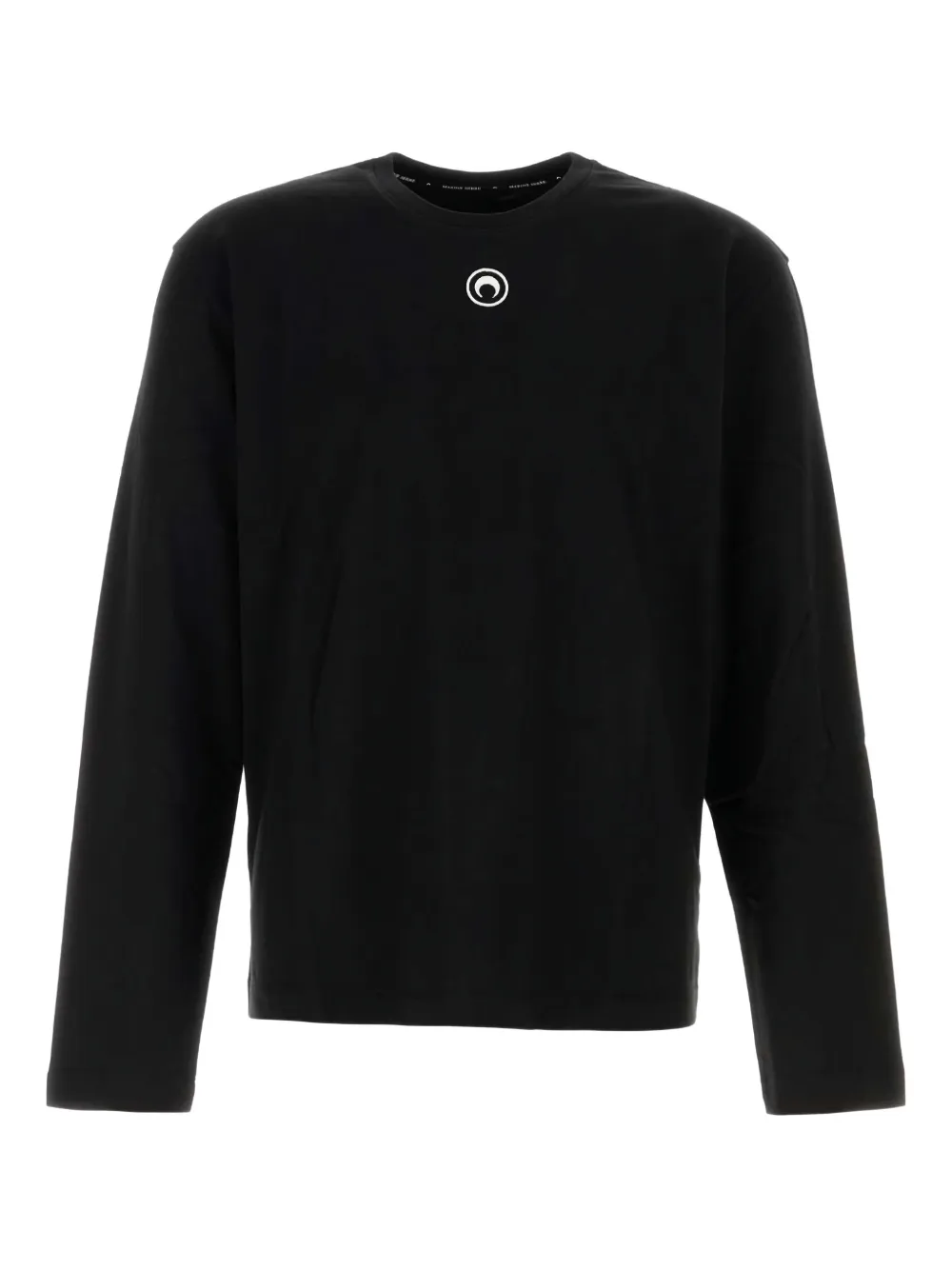 Marine Serre long-sleeve cotton T-shirt | Black | Image 1