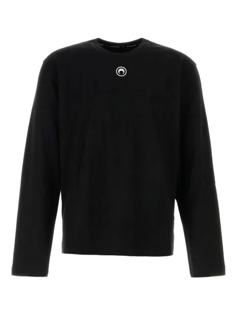 Marine Serre t-shirt en coton à manches longues