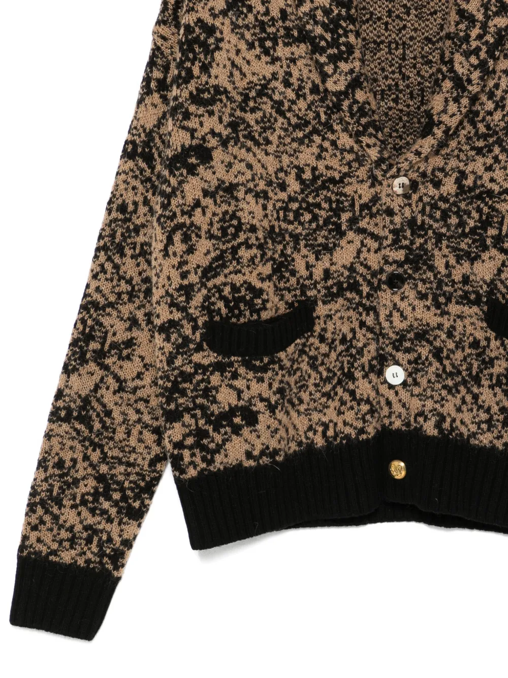  Gabriele Pasini Shawl-collar Pocket Cardigan - Brown 