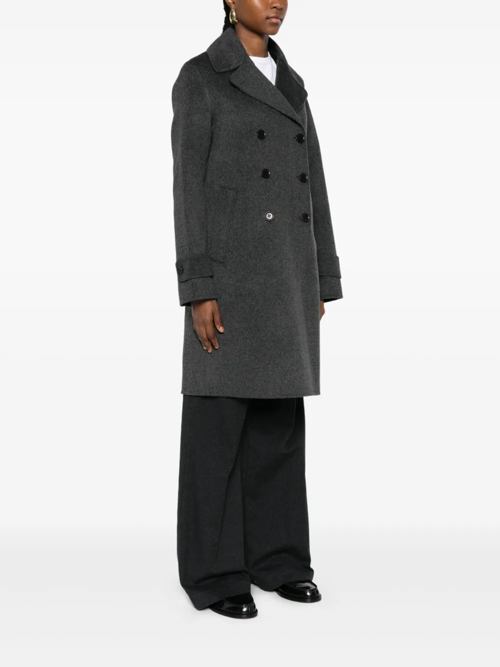 ASPESI Jas met dubbele rij knopen Grijs