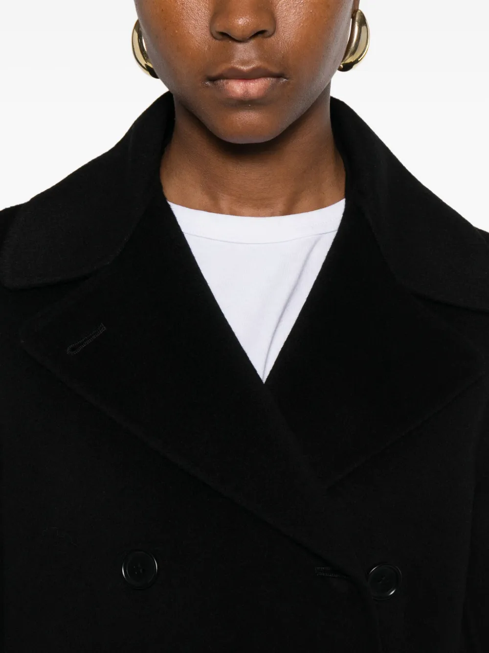 ASPESI Jas met dubbele rij knopen Zwart