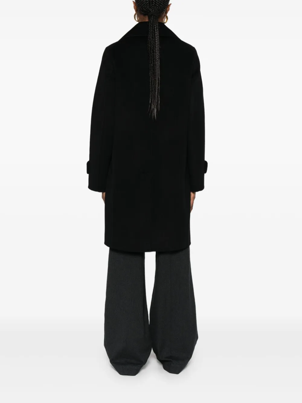 ASPESI Jas met dubbele rij knopen Zwart