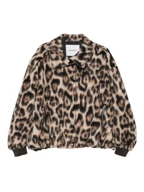 Halfboy animal-print bomber jacket