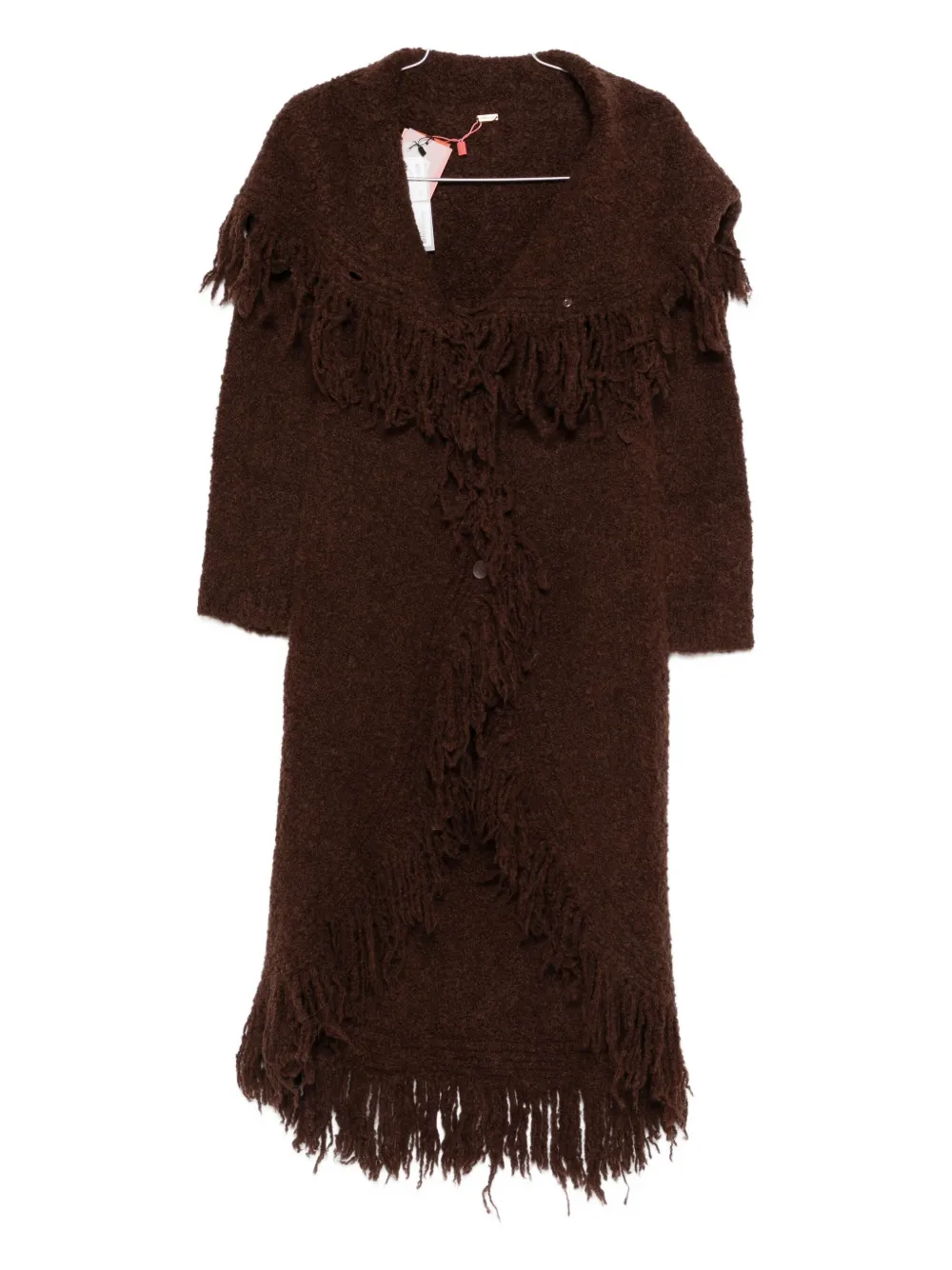 Cult Gaia Victoria Duster fringed coat - Brown