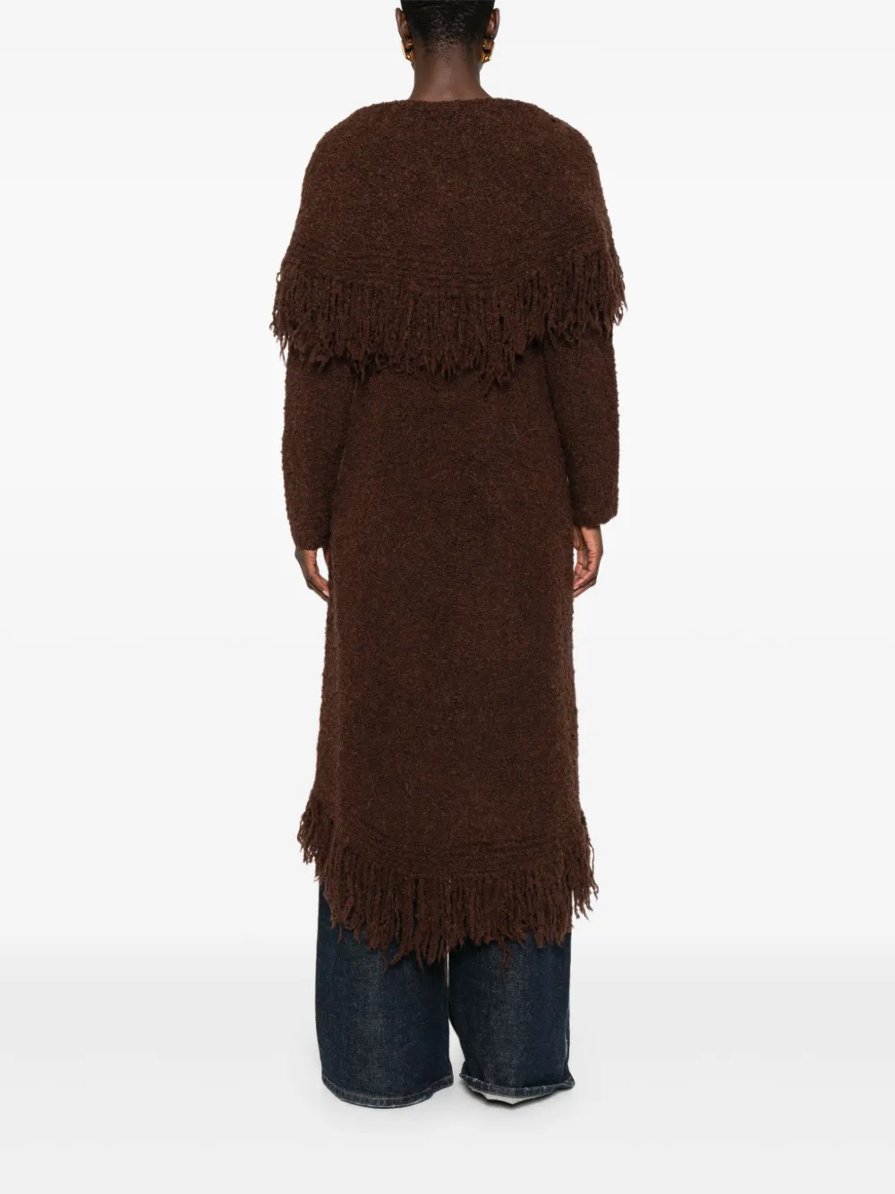 Cult Gaia Victoria Duster jas met franje Bruin