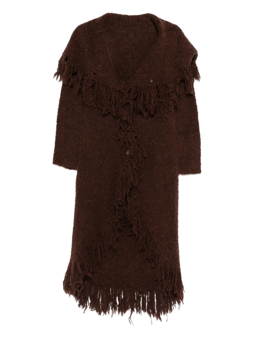 Cult Gaia Victoria Duster fringed coat - Marrone