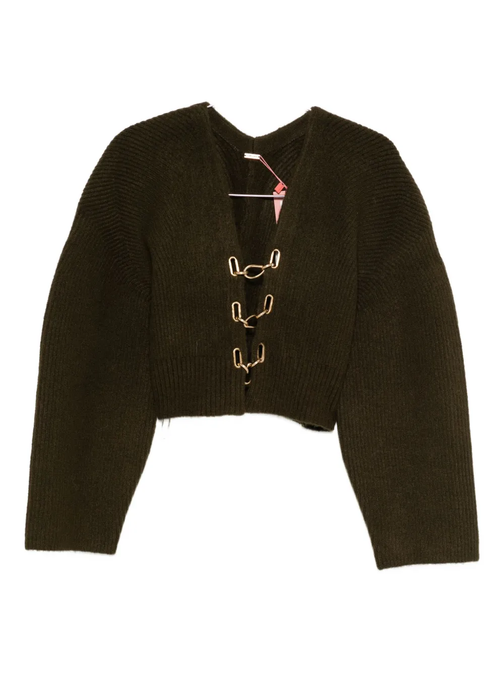 Cult Gaia Mayalu Hook-detail Cardigan In Brown