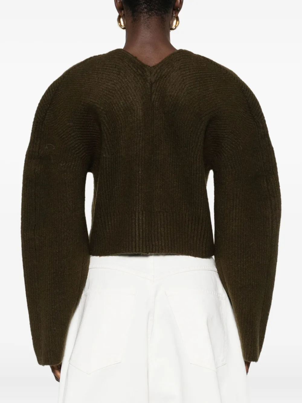 Cult Gaia Mayalu Hook-detail Cardigan In Brown