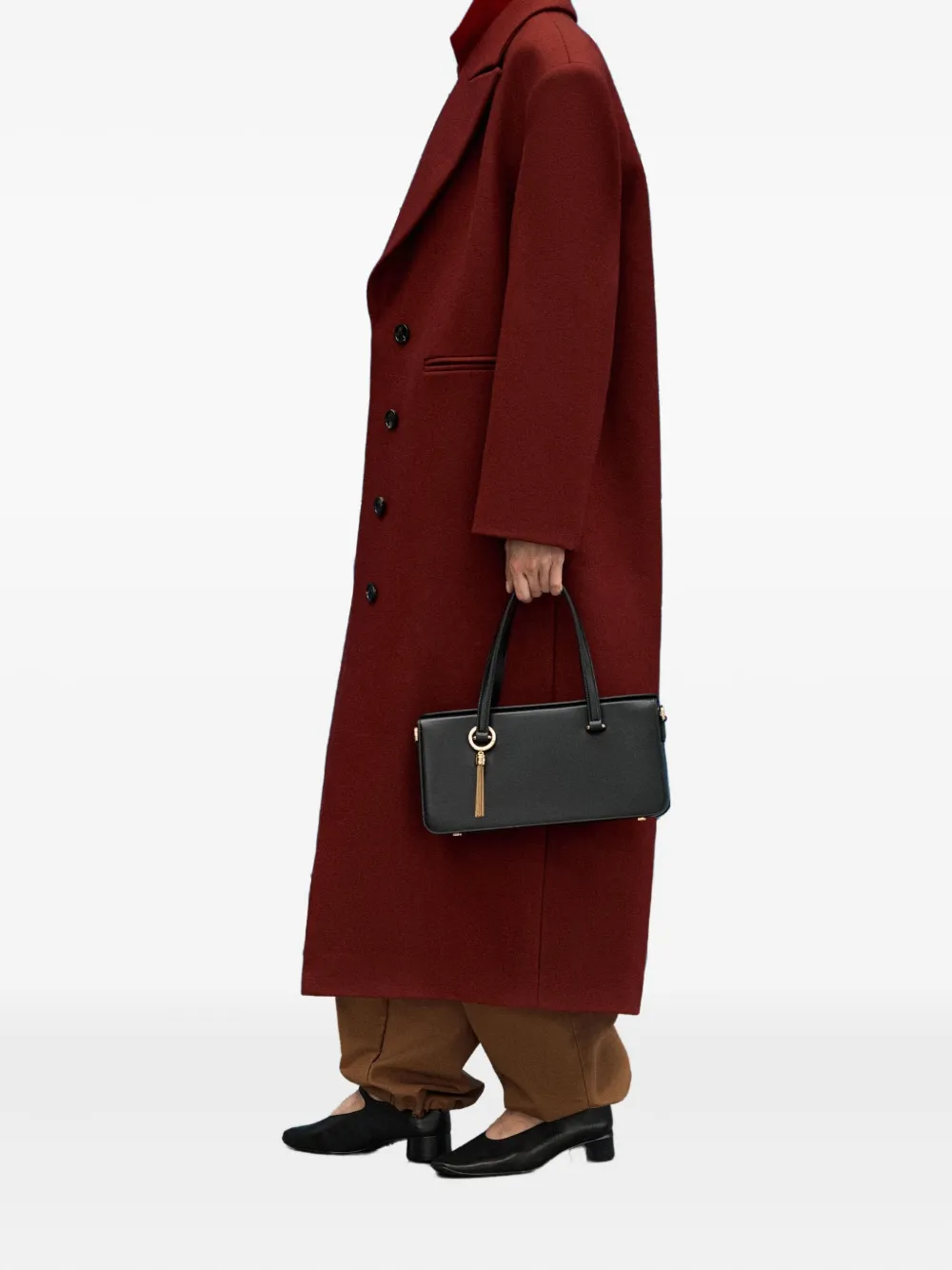 POTAMY Medium Elongated shopper - Zwart
