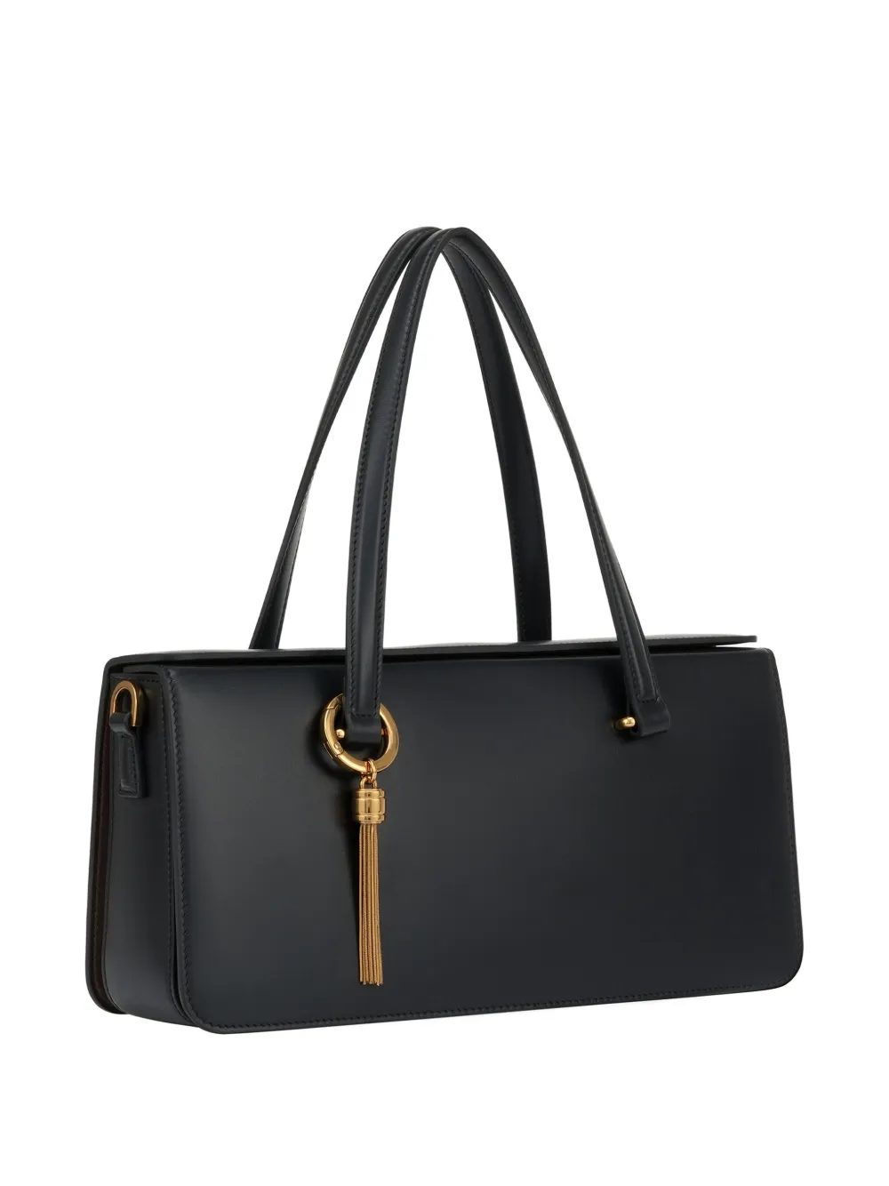 Potamy Medium Elongated Tote Bag In Black