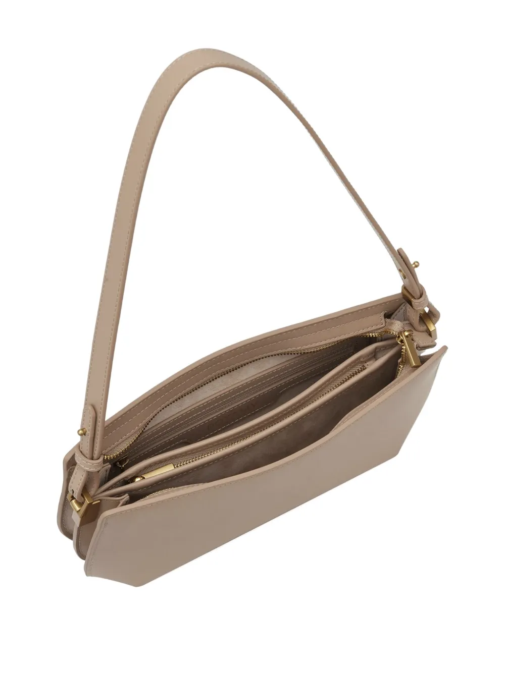 Potamy Medium A New Laconic Shoulder Bag In Neutral
