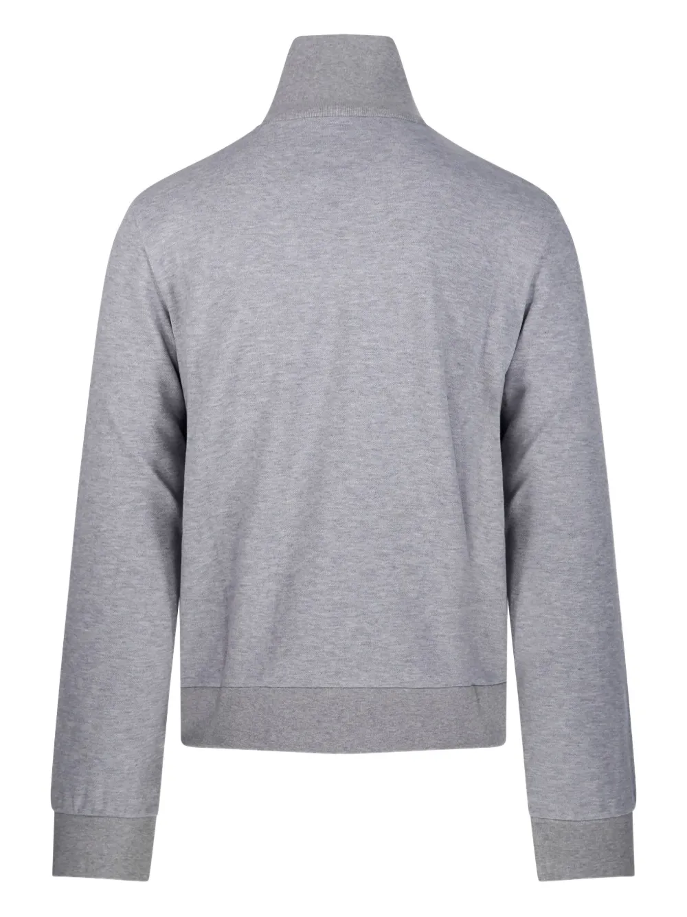 Gucci zip-up funnel-neck t-shirt - Grijs