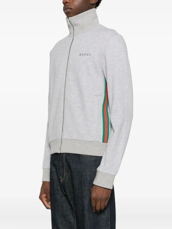 Gucci zip-up Sweatshirt | Grey | FARFETCH JO