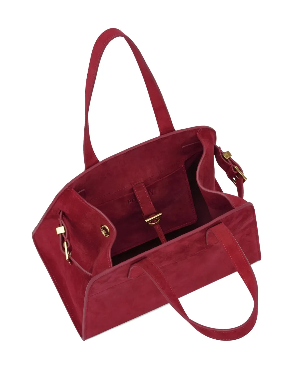 Potamy Mini Suede Tote Bag In Red
