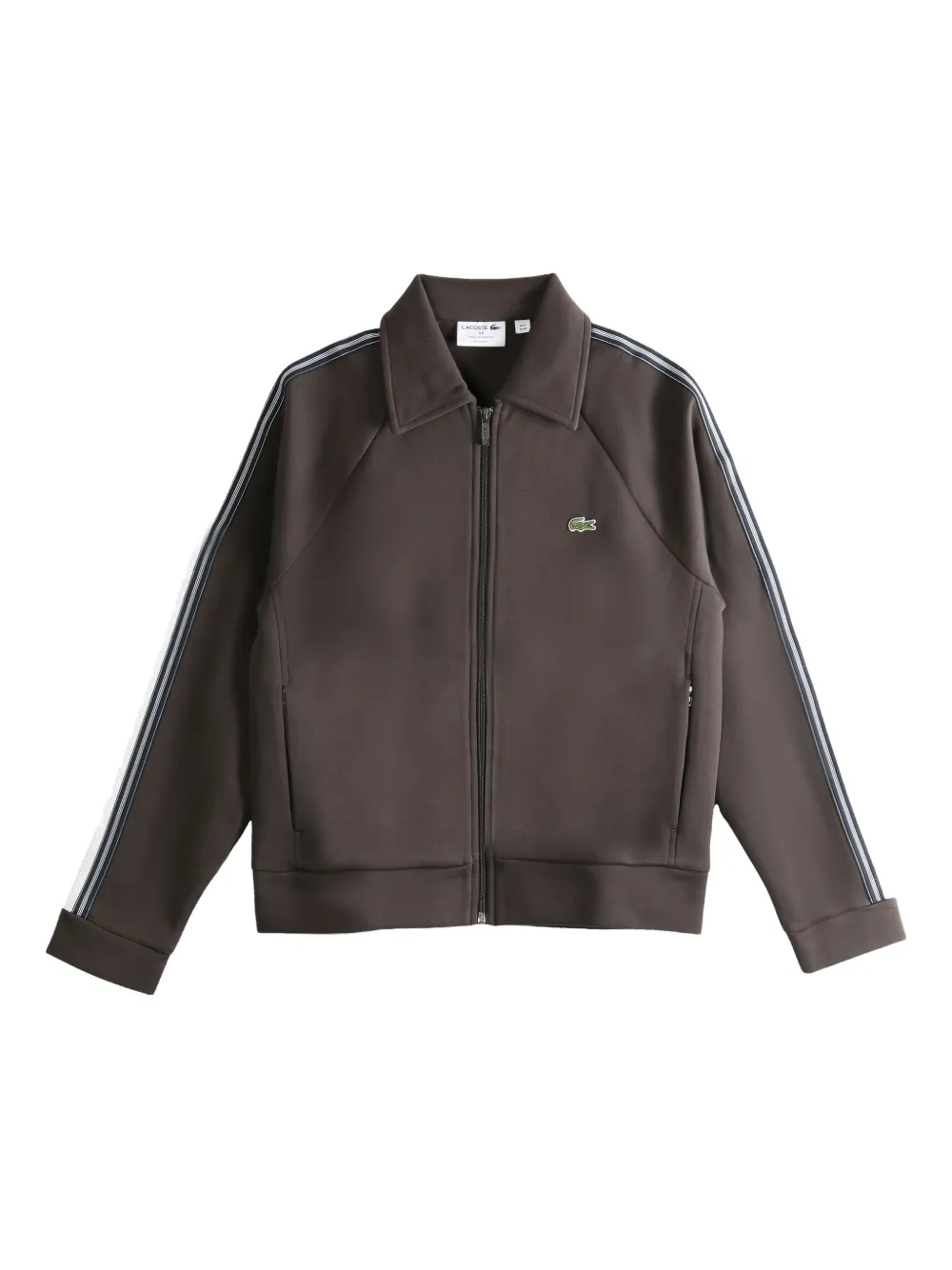 Lacoste camisa con motivo de rayas y cierre | marrón | Image 1