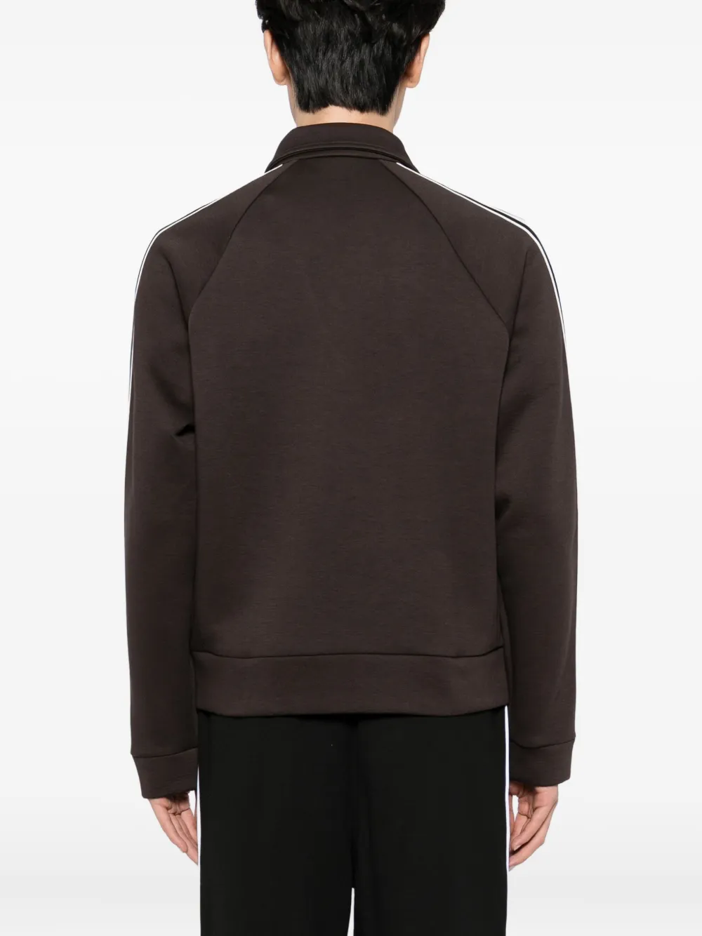 Lacoste Gestreept overhemd met rits Bruin
