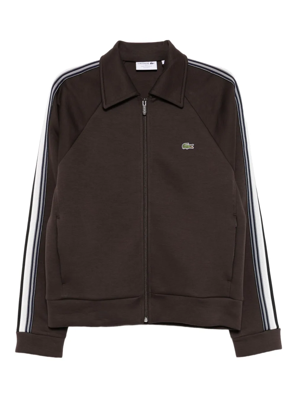 Lacoste stripe zip shirt - Marrone