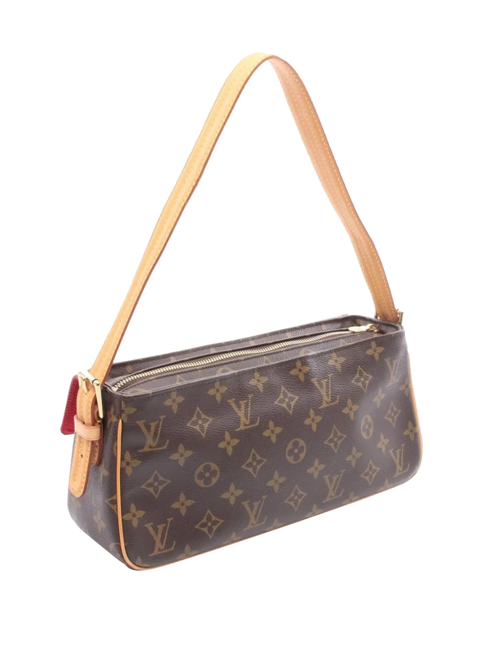 Pre-owned Louis Vuitton 2004 Monogram Viva Cite Mm Shoulder Bag In Brown