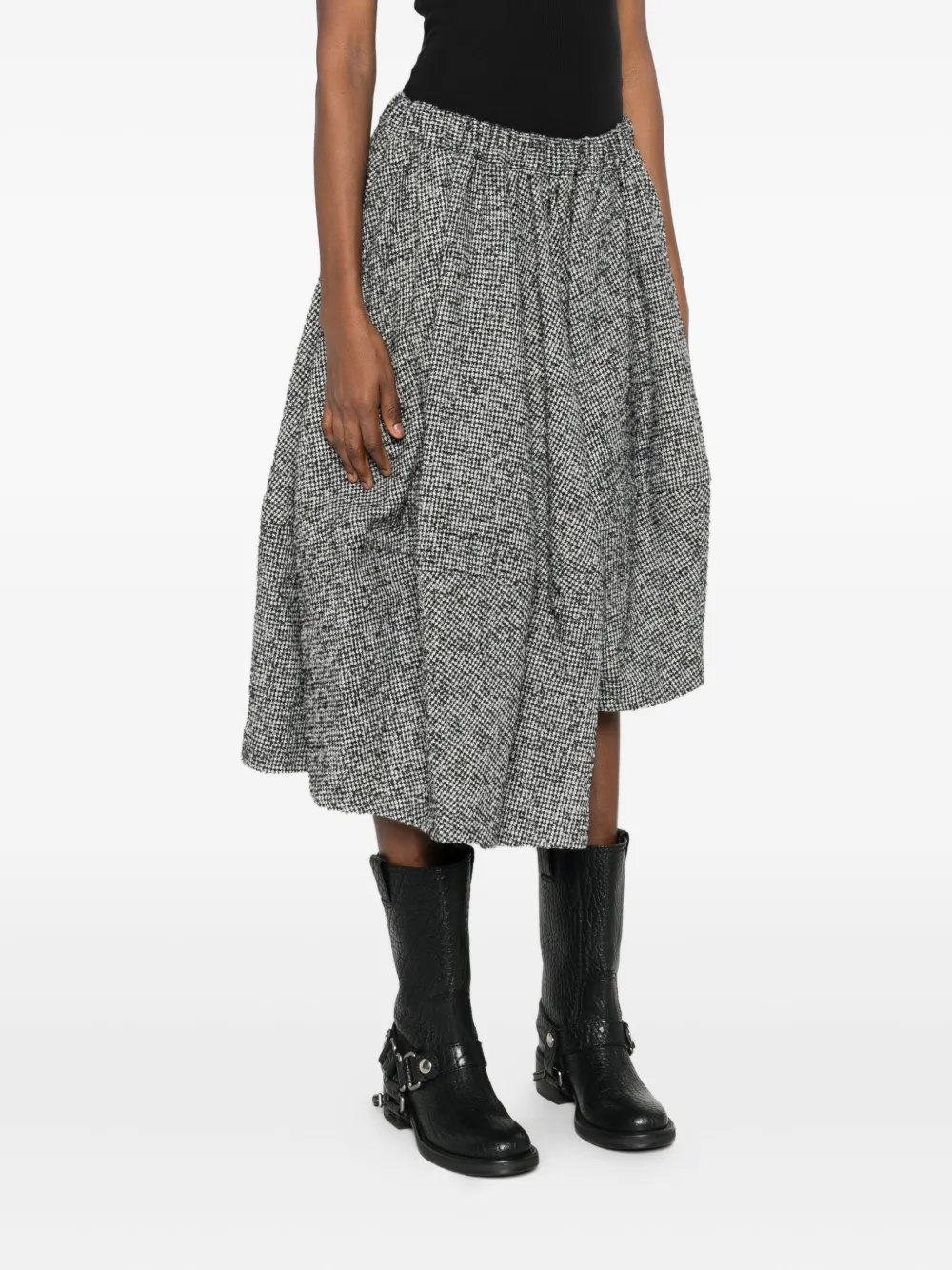 Comme Des Garçons Asymmetric Skirt In Gray