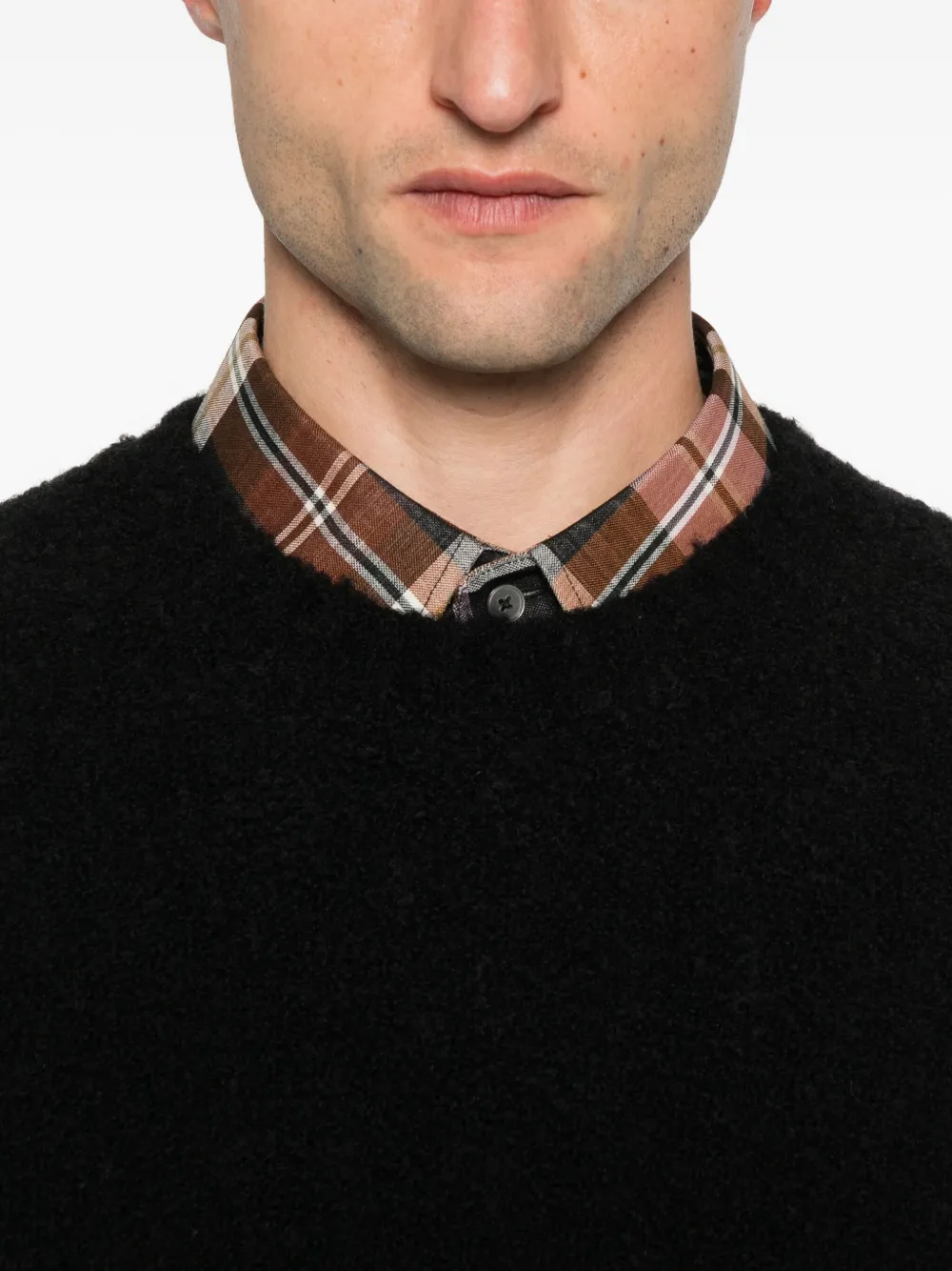 Seven Gauge Crew-neck Jumper In Black