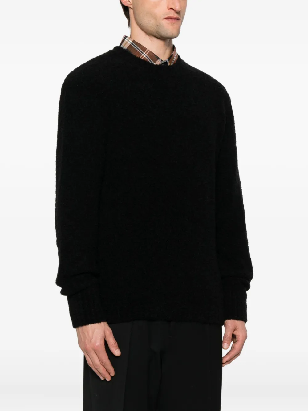 Seven Gauge Crew-neck Jumper In Black