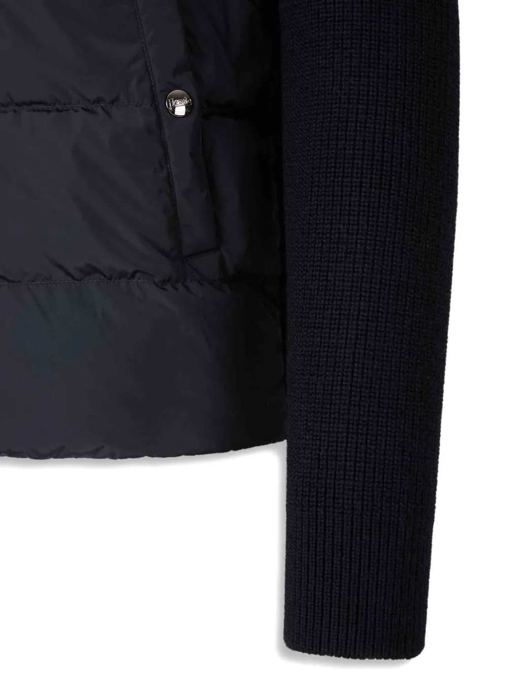 Herno Round Neck Ribbed Sweater In Black