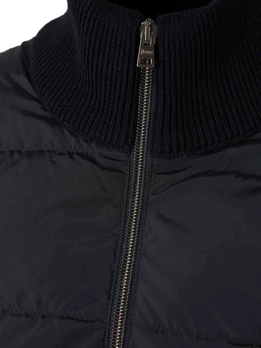 Herno Round Neck Ribbed Sweater In Black