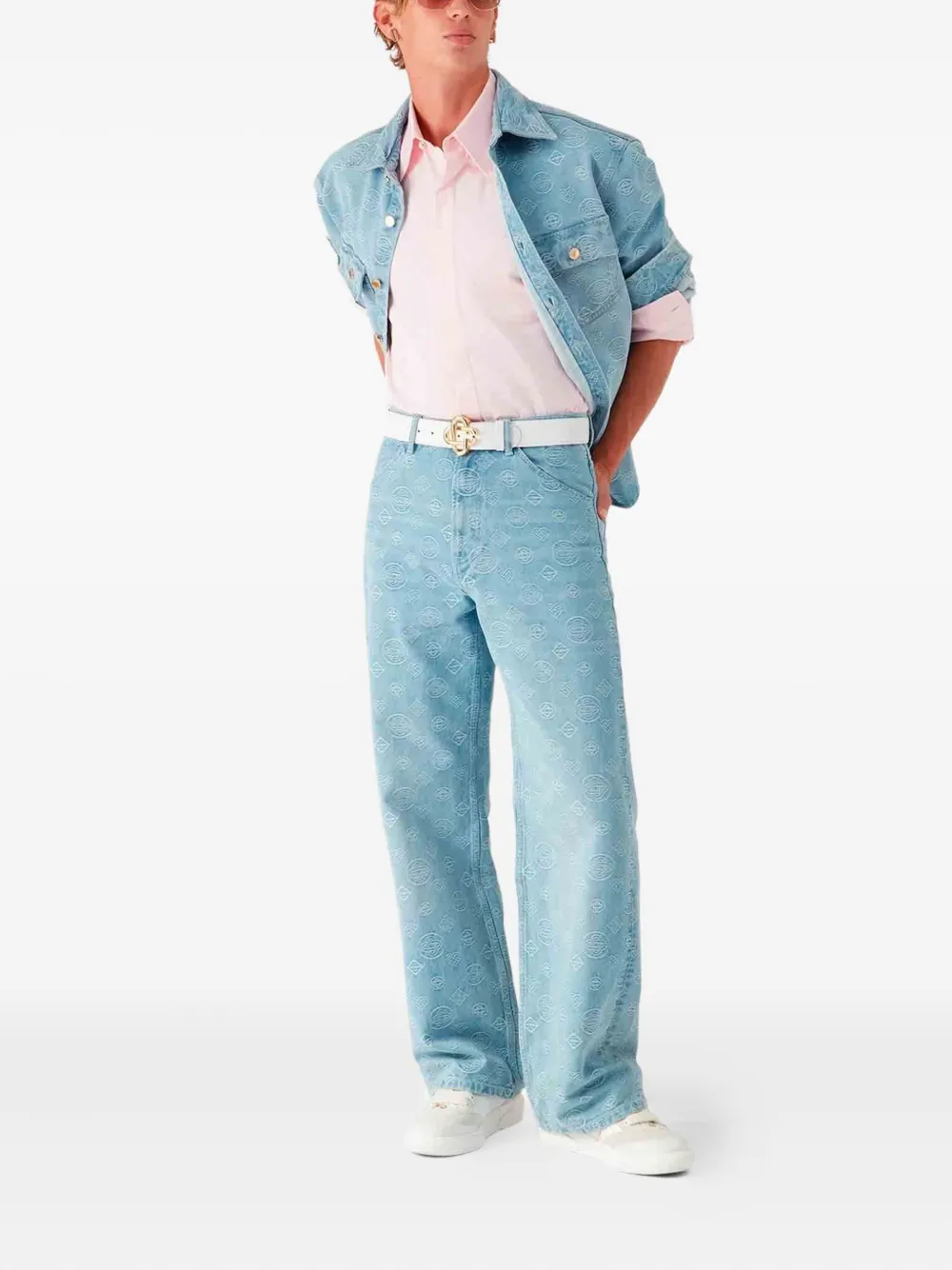 Casablanca monogram-embroidered jeans | Regular & Straight-Leg Jeans | Image 2