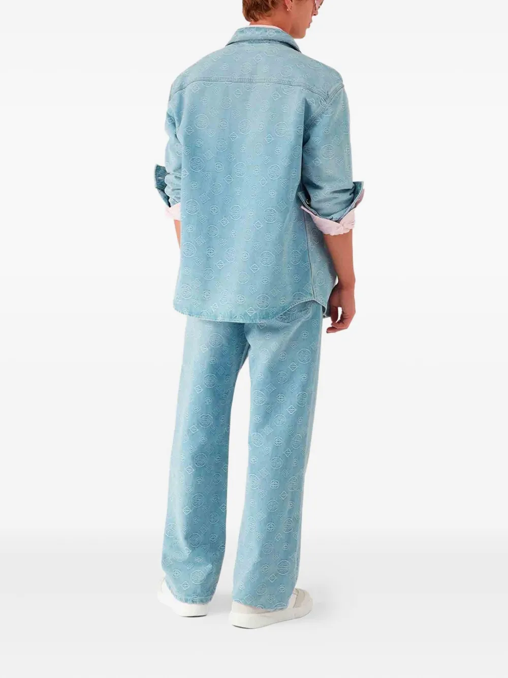 Casablanca Jeans met geborduurd monogram Blauw