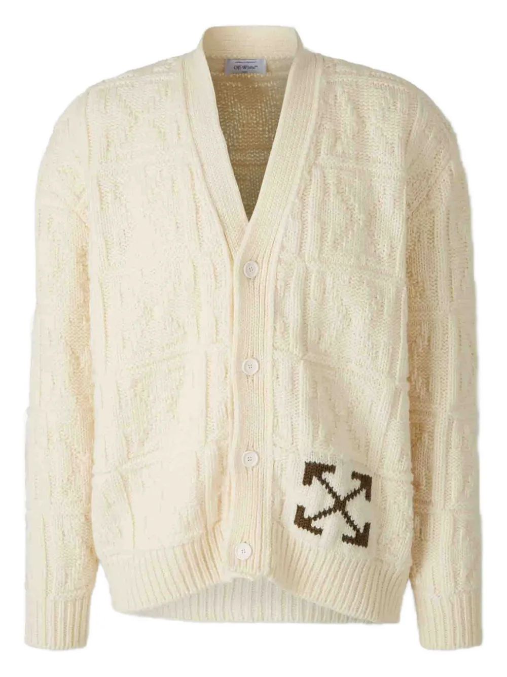 Off-White cárdigan con cuello en V | neutro | Image 1