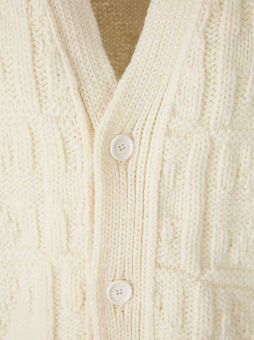 Off-White Vest met V-hals Beige