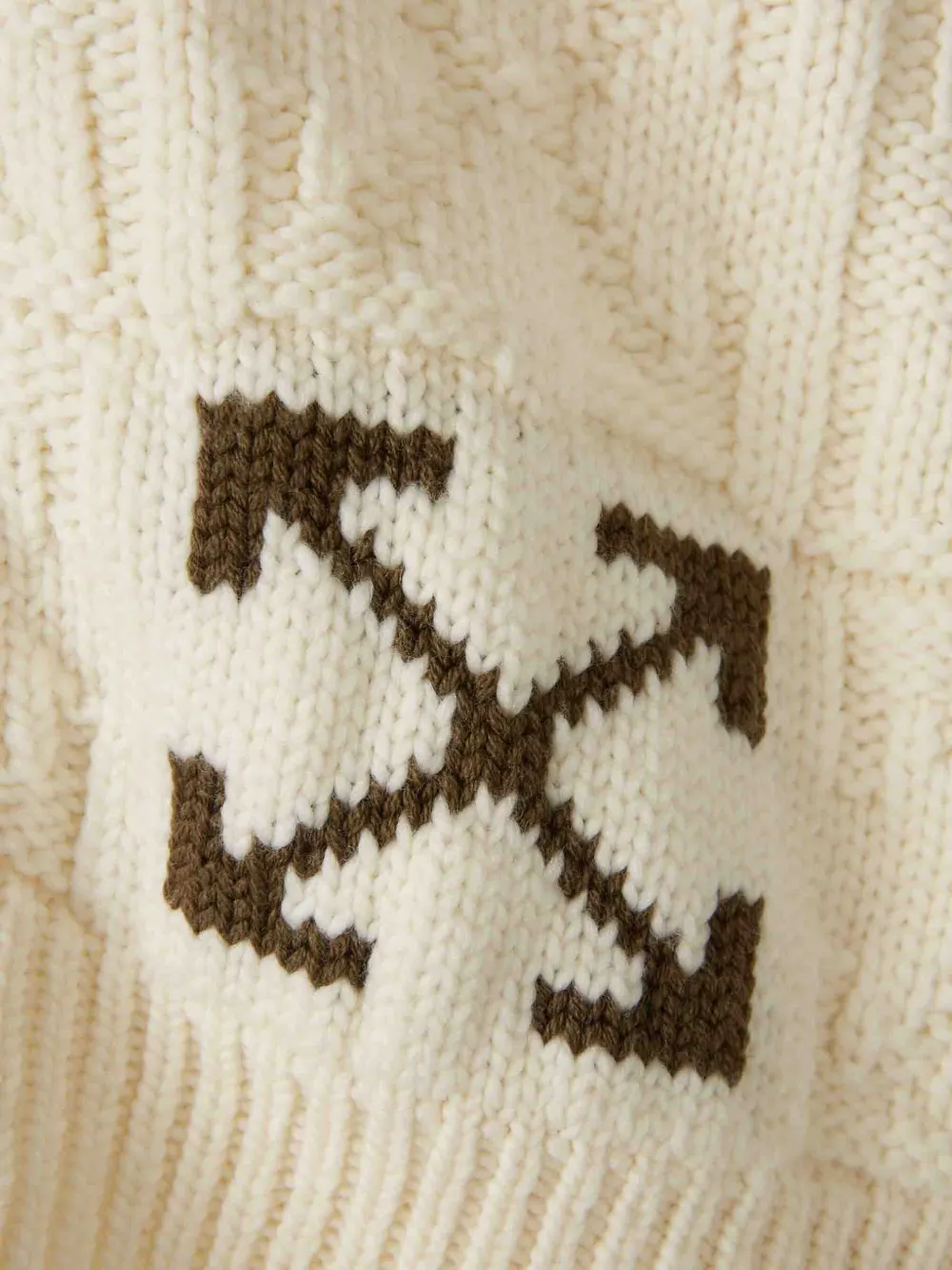 Off-White Vest met V-hals Beige