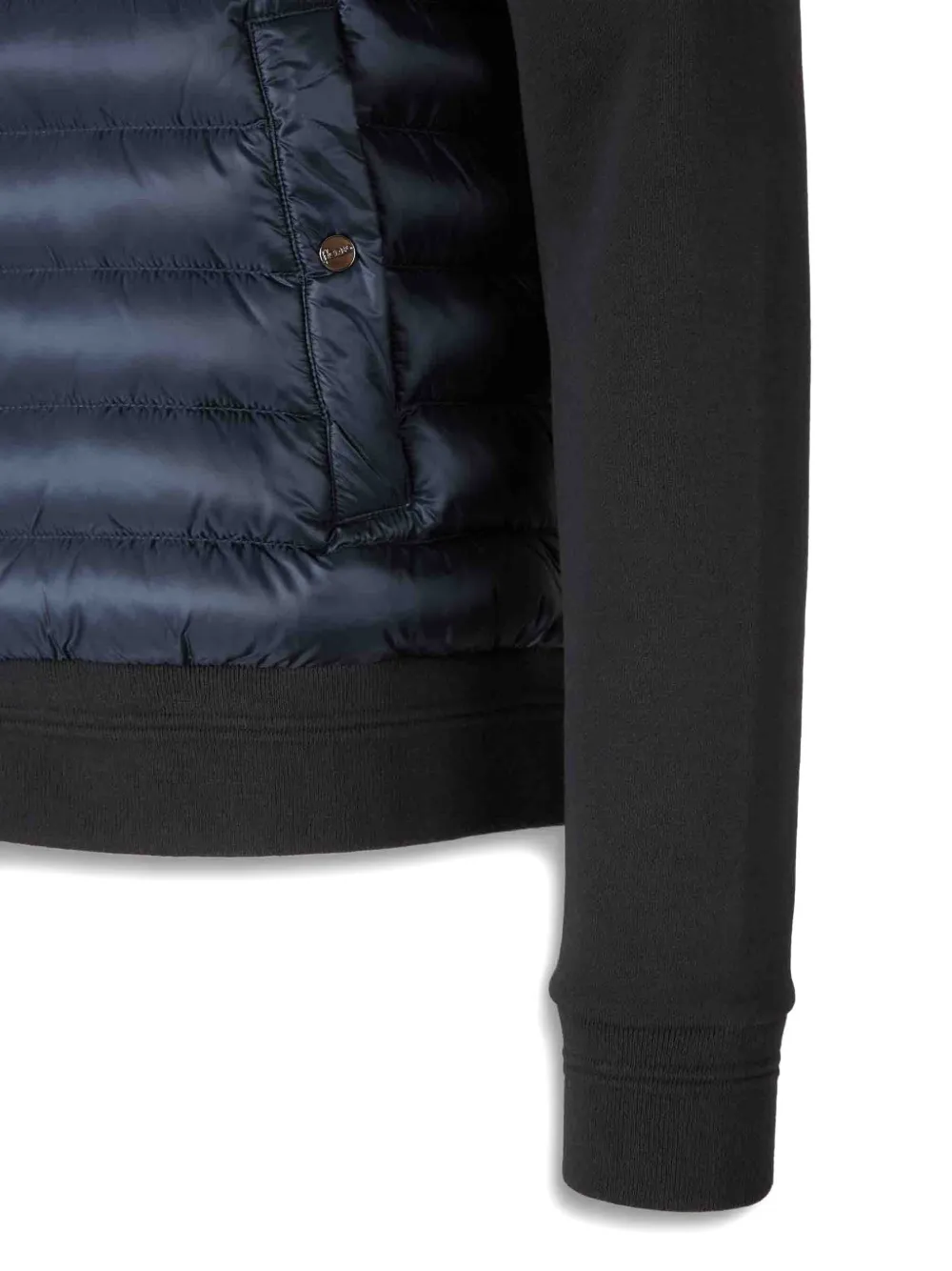 Herno Geribbeld jack met hoge hals Blauw