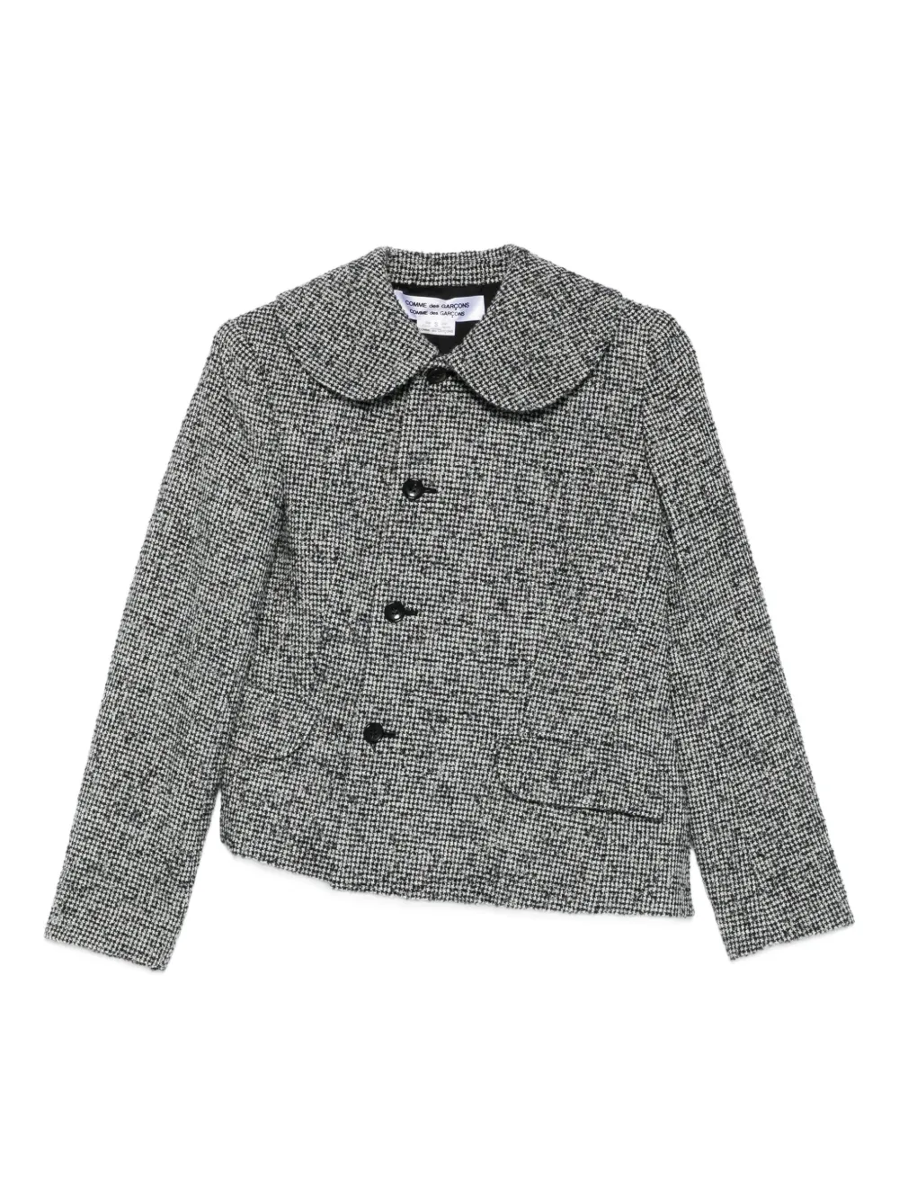 Comme Des Garçons Comme Des Garçons asymmetric houdstooth jacket | Grey | Image 1