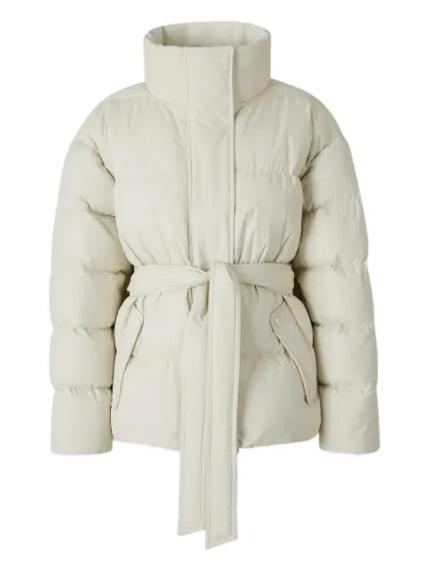 Laminar high-neck puffer jacket