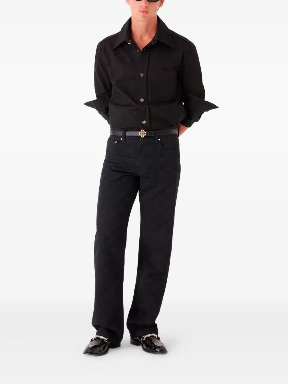 Casablanca straight-leg jeans - Zwart