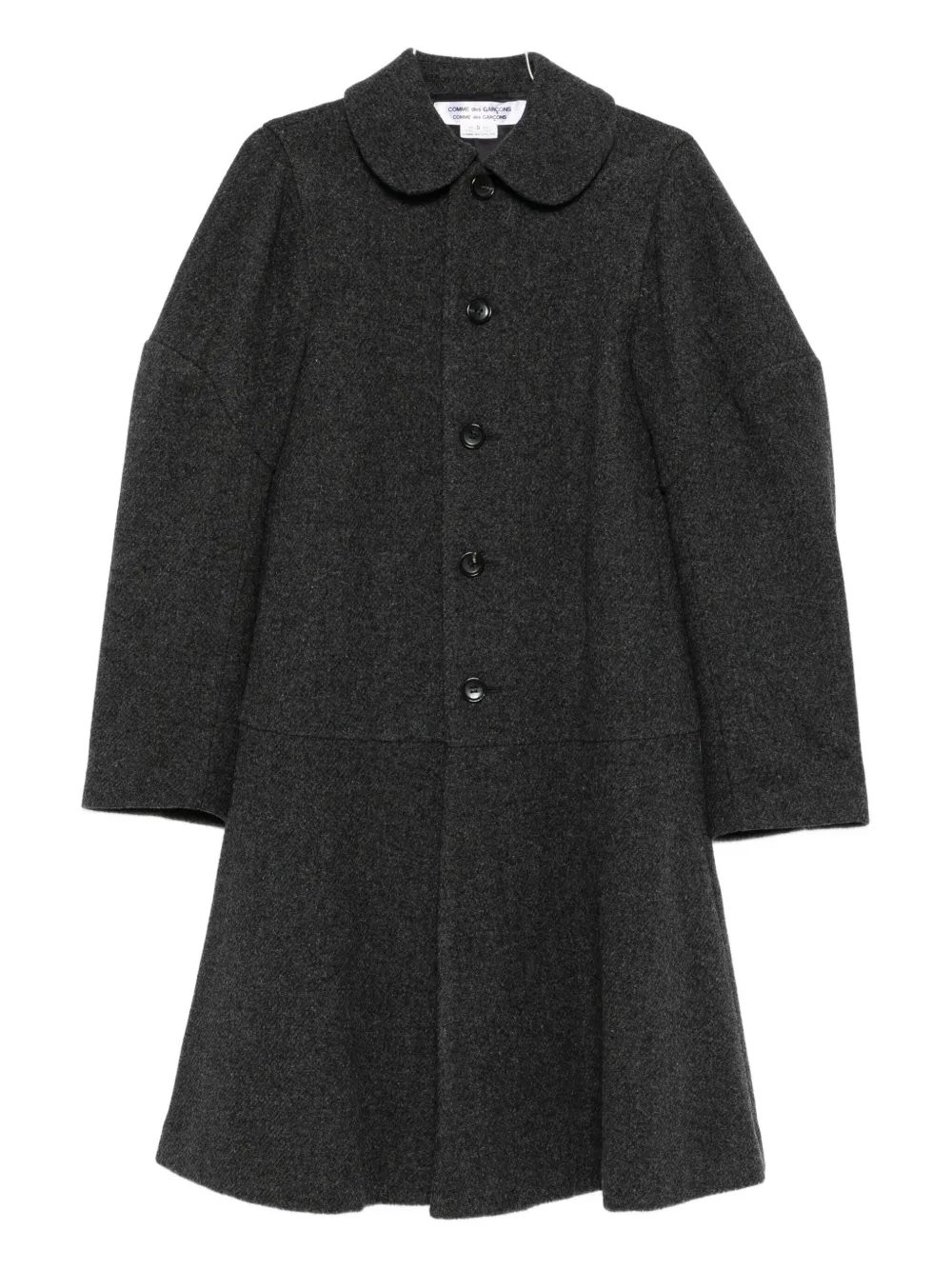 Comme Des Garçons Wool Single-breasted Coat In Gray
