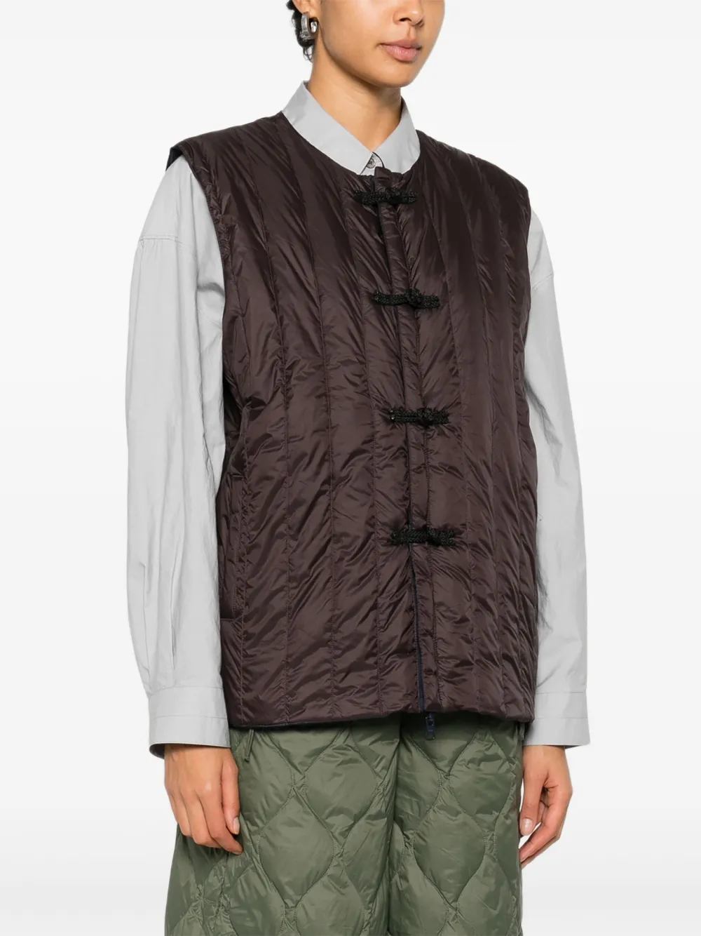  Taion Quilted Gilet - Brown 