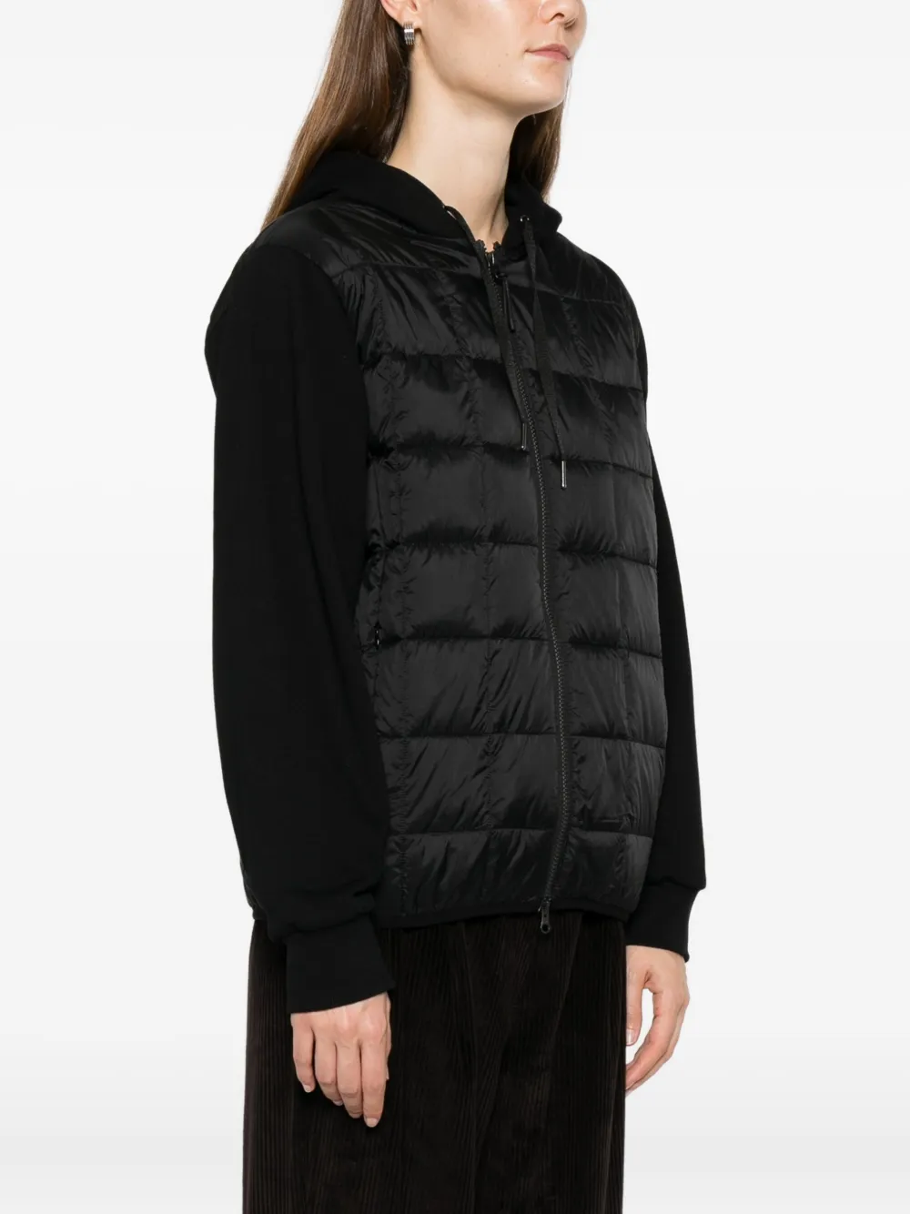 Taion Hooded Quilted Jacket In Black