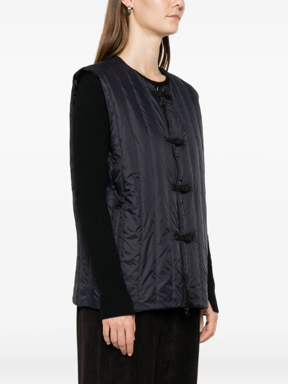 Taion Quilted Gilet In Blue