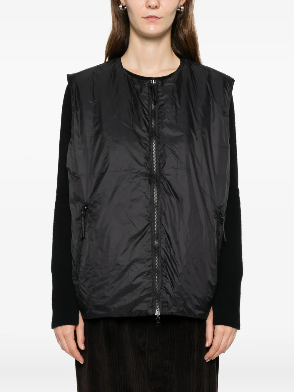 Taion Quilted Gilet In Blue