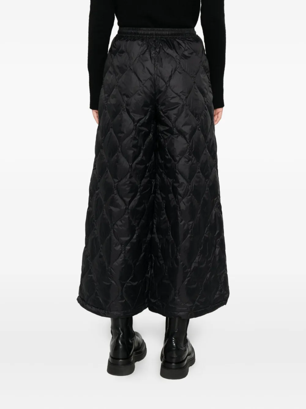 Taion Quilted Zip Trousers In Black