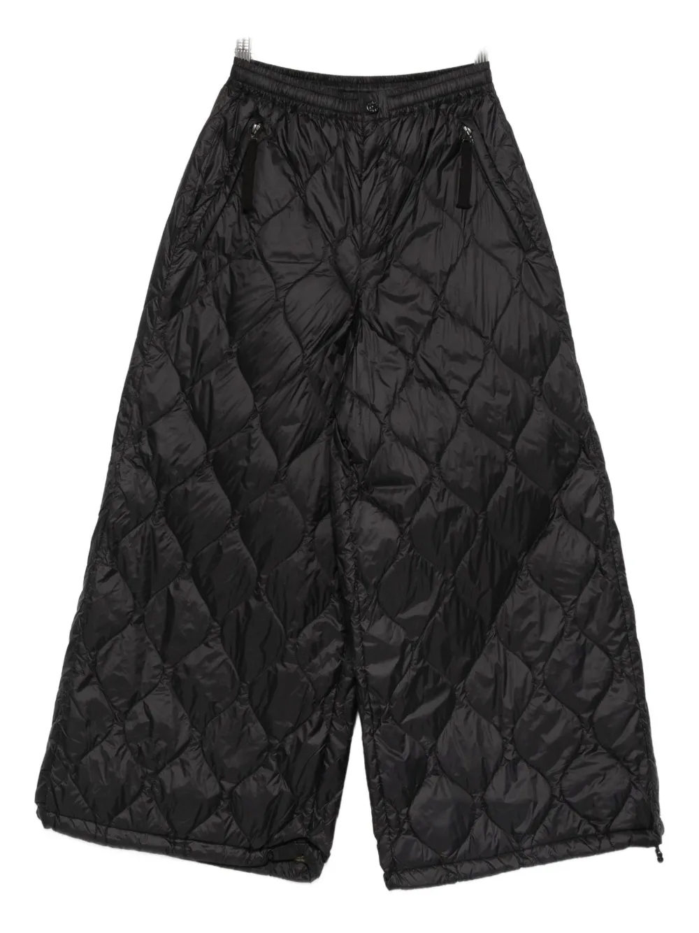 Taion Quilted Zip Trousers In Black