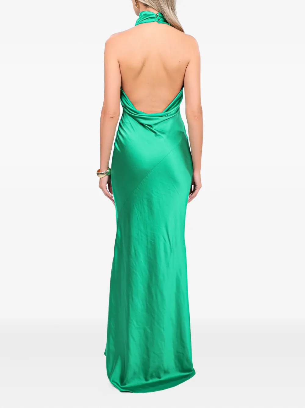 Roserry Capri Halterneck Maxi Dress In Green